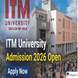 ITM University Admission 2026 Open; Apply Now